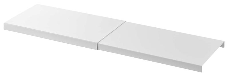 山崎実業(Yamazaki) 伸縮 つっぱり棒用棚板 S ホワイト 約W46.5~90XD26.5XH3cm プレート 簡易棚 つっぱ..