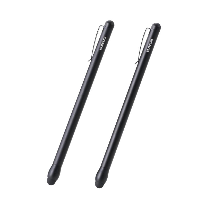 エレコム タッチペン スタイラスペン 2本入り iPad iPhone Android スマホ・タブレット各種対応 スリムモデル pippi-store-10815854 ぴっぴストア 楽天市場店 パッケージ画像