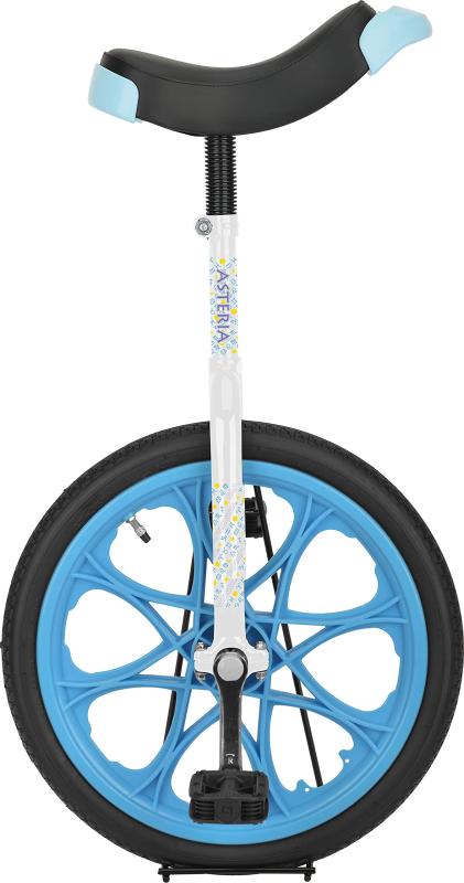 キャプテンスタッグ(CAPTAIN STAG) アステリア 一輪車 18インチ 子供用 スタンド付き ホワイト/ブルー ..
