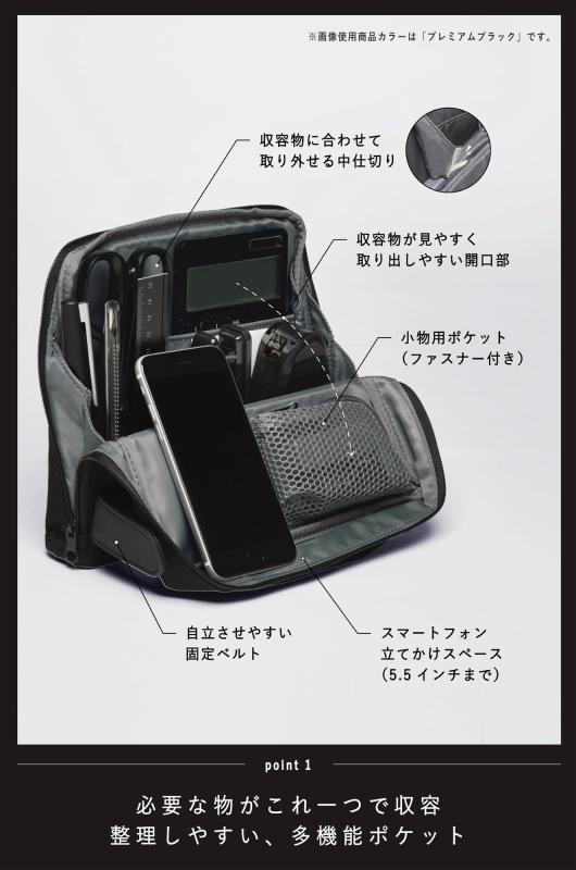 コクヨ(KOKUYO) バッグインバッグ ツールペンスタンド ガジェットポーチ ハコビズ インディゴブルー AMカハ-HB11DB pippi-store-10206975 ぴっぴストア 楽天市場店 サンプル画像2