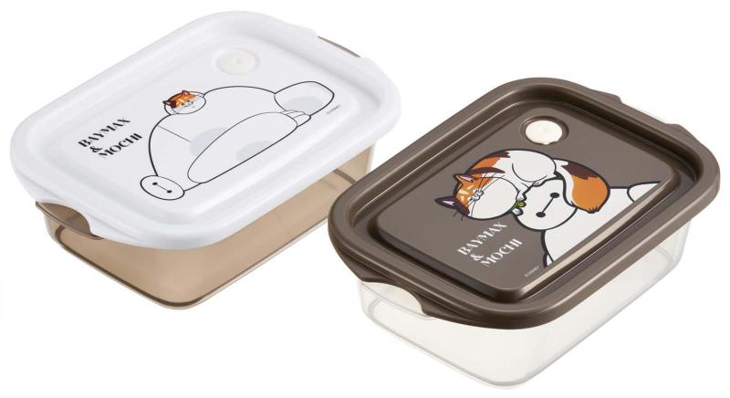 スケーター(Skater) シール容器 500ml 2P 抗菌 保存容器 ディズニー ベイマックス &amp; モチ おかず容器 日本製 FCN2WAG-A