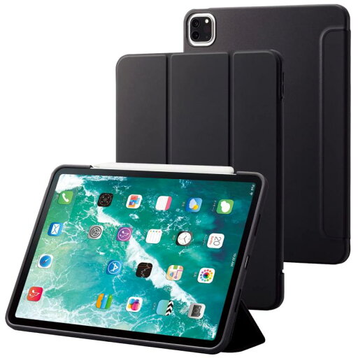 エレコム iPad Pro 11 第4/3/2世代 (2022/2021/2020年) ケース フラップケース 抗菌 ソフトレザー Apple Pencil収納 ブラック TBWA22PMWVSA2BK エレコム iPad Pro 11 第4/3/2世代 (2022/2021/2020年) ケース フラップケース 抗菌 ソフトレザー Apple Pencil収納 ブラック TBWA22PMWVSA2BK