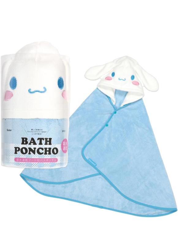 スケーター(Skater) バスポンチョ フード付き キッズ 吸水速乾 108×92cm サンリオ シナモロール BPO1-A