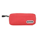 サンスター文具 OUTDOOR ペンケース リップストップ CORAL RED S1426397