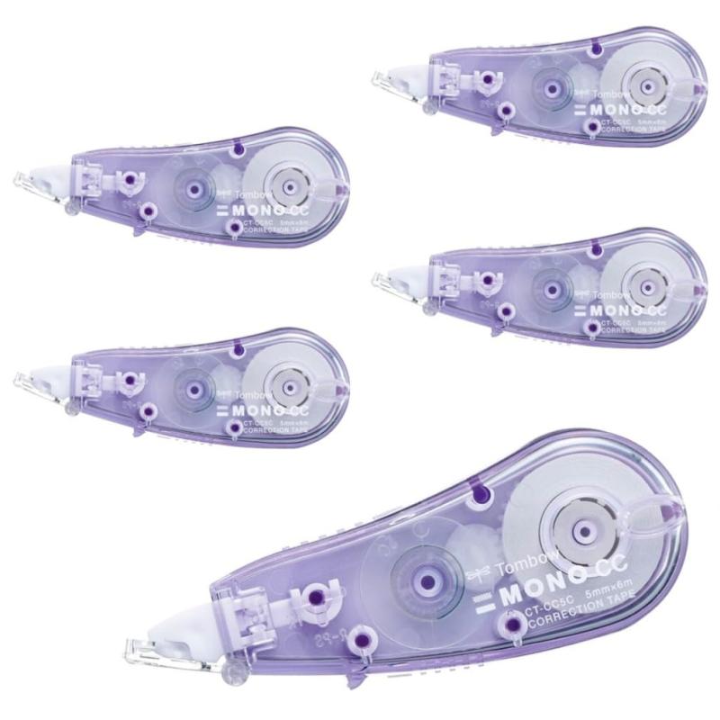 トンボ鉛筆 修正テープ 5mm MONO モノCC (ミニサイズ・高密着テープ) 使い切りタイプ 6m ソフトパープ..