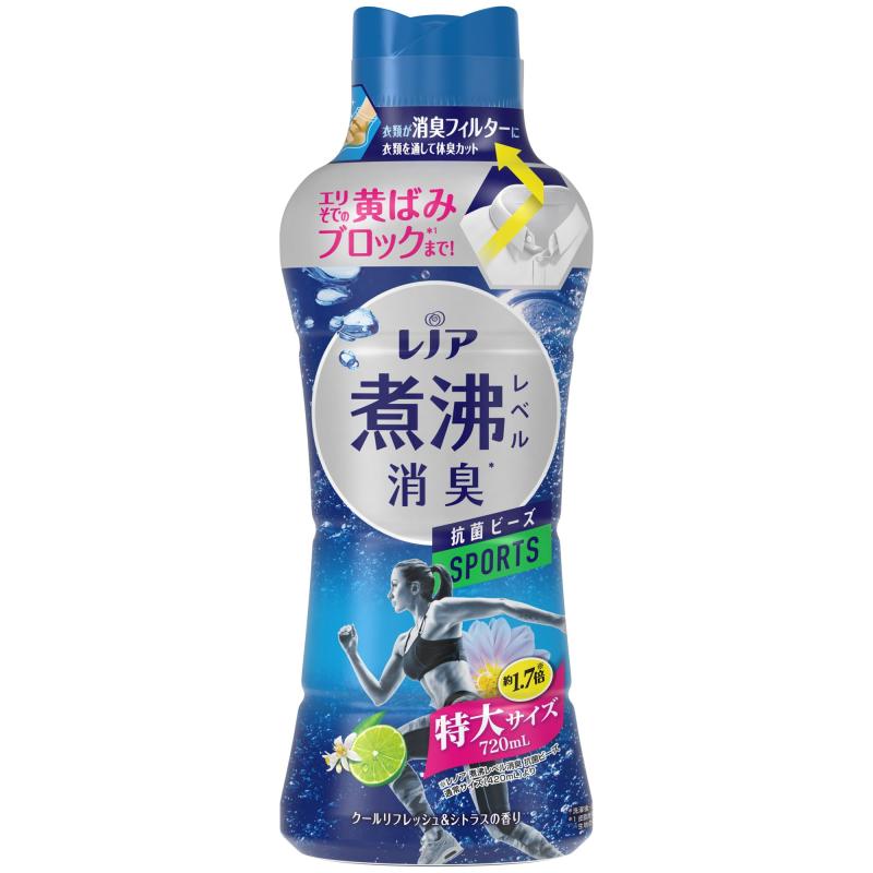 Rakuten - レノア 超消臭 煮沸レベル消臭 抗菌ビーズ スポーツ クールリフレッシュ&シトラス 本体 特大 720mL