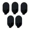 レック(LEC) 粘着 カレンダー フック 5個入 耐荷重 500g ブラック
