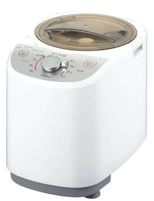 TWINBIRD(ツインバード) 精米機 家庭用 日本製 かくはん式 白米みがき ぶつき調整 コンパクト 精米御膳 軽量 簡単操作 4合 敬老の日 ギフト プレゼント ホワイト MR-E520W