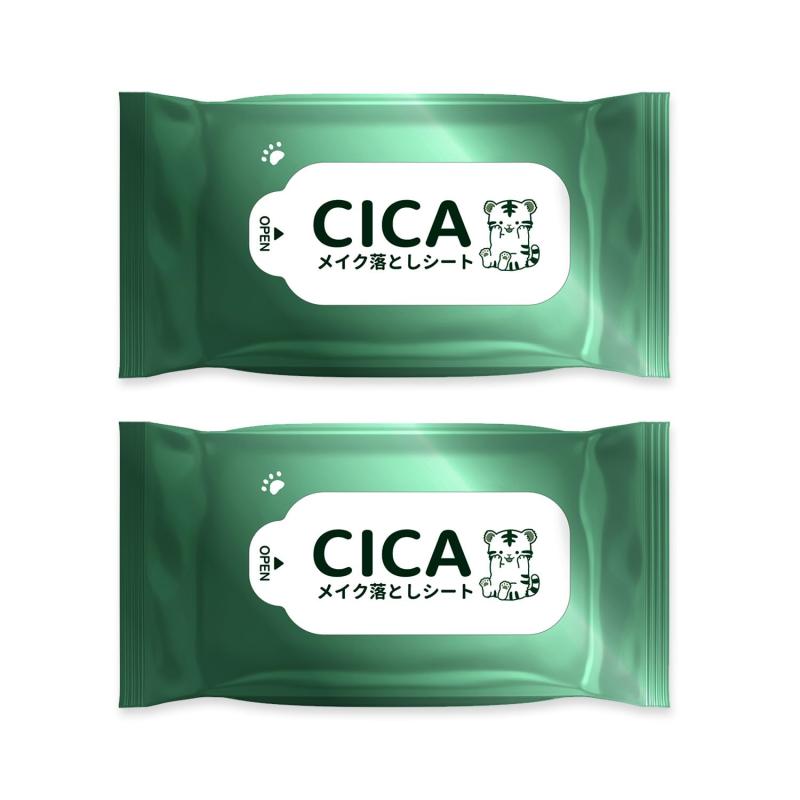 レック CICA メイク落とし シート (28枚×2個) 日本製/弱酸性/整肌成分 ツボクサエキス配合/化粧水成分配合/洗い流し不要