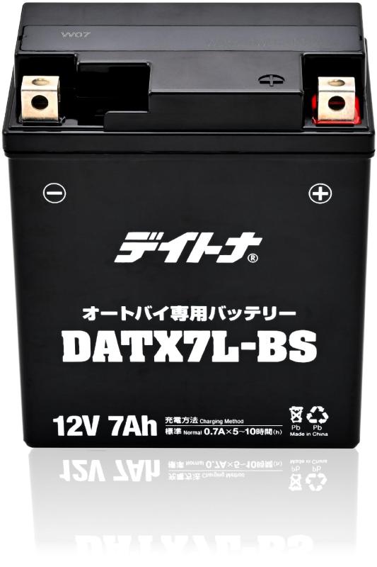 デイトナ(Daytona) YTX7L-BS互換品 バイク用 バッテリー 12V 密閉型 ゲルタイプ メンテナンスフリー 液入り充電済み DATX7L-BS