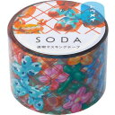 キングジム マスキングテープ SODA 透明 幅30mm バルーン CMT30-018
