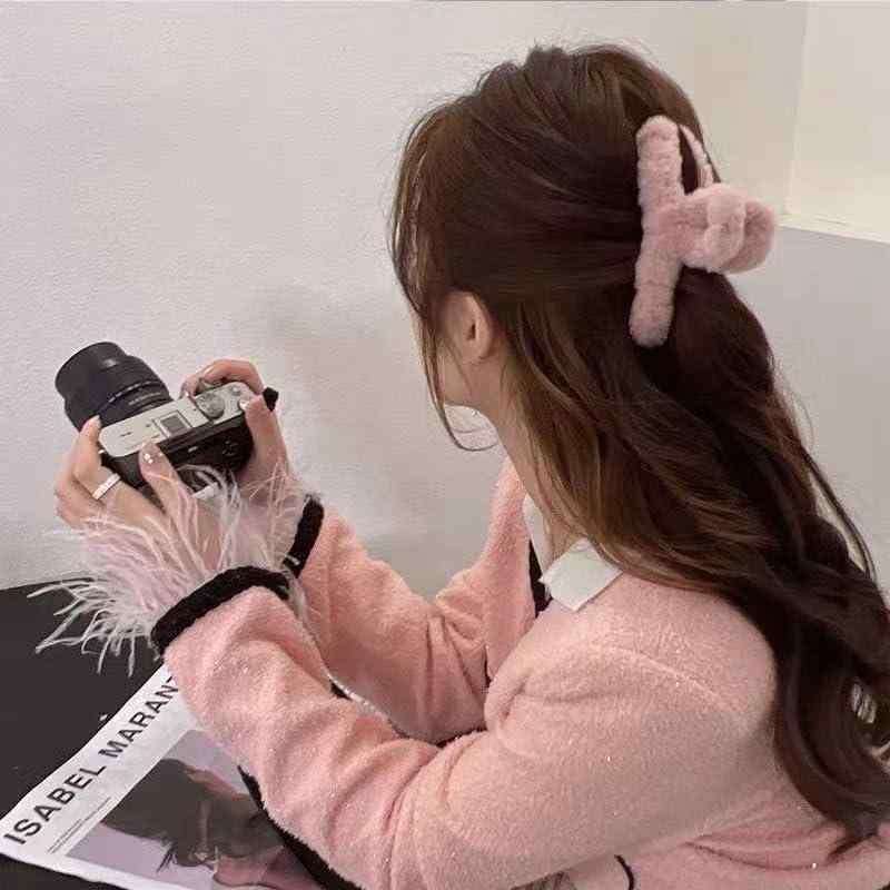 ヘアクリップ 4個セット 4色 大きめ もふもふ しっかりとまる 濃密な髪も使用でき ヘアアクセサリー 大人 おしゃれ シンプル pippi-store-10412668 ぴっぴストア 楽天市場店 サンプル画像3
