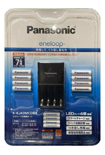 PANASONIC ENELOOP充電器セット単三8本+単四4本 K-KJ43MCD84 (2023年発売) PANASONIC ENELOOP充電器セット単三8本+単四4本 K-KJ43MCD84 (2023年発売)
