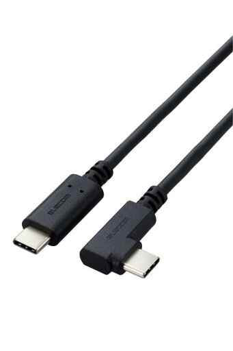 エレコム usb c ケーブル USB2.0 Type C & Type C L字コネクタ やわらか 60w USB Power Delivery対応 ブラック 1m U2C-CCLY10NBK エレコム usb c ケーブル USB2.0 Type C & Type C L字コネクタ やわらか 60w USB Power Delivery対応 ブラック 1m U2C-CCLY10NBK