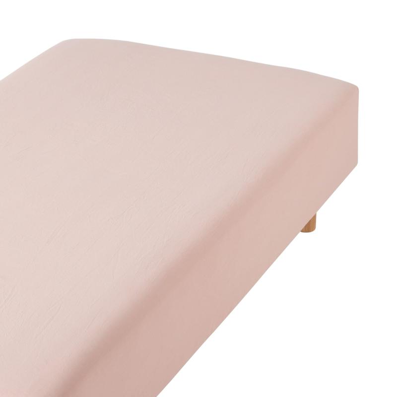 無印良品 洗いざらしボックスシーツ・SD ピンク 84232961