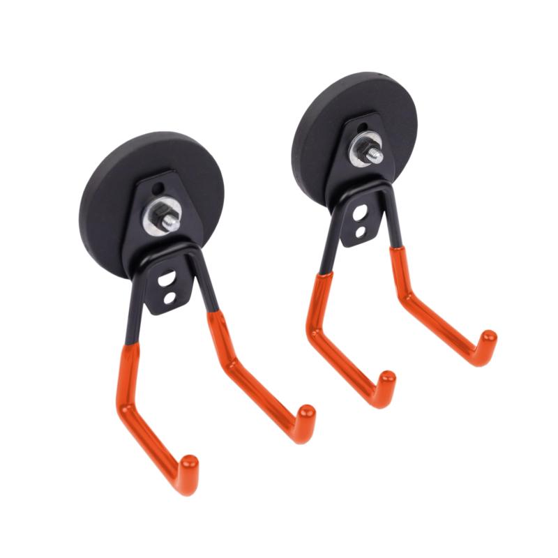 STEELMIGHT 超強力磁気フック、直径66mm、垂直吸着力20kg、フック耐荷重6.5kg、2個入り、滑り止め、取り外し簡単、壁掛け用収納整理