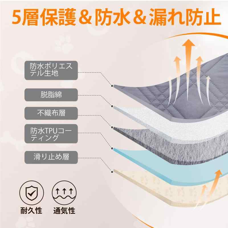 ぴっぴストア 楽天市場店のLOOBANI 防水カバー ベッド 防水シーツ シングル ダブル ベッド 犬 猫用 ベッドカバー 防水 ソファー 防水シーツ 漏れ防止 滑り止め 家具プロテクター 丸ごと洗える 噛み耐性 速乾 消臭 防ダニ｜アングル2