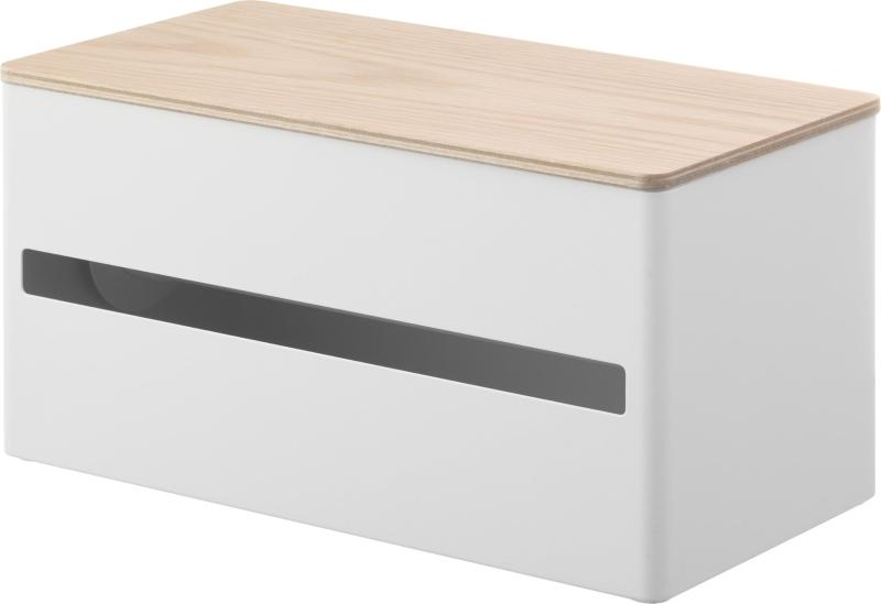 山崎実業(Yamazaki) 片手でカット 隠せる キッチンペーパーホルダー L ナチュラル 本体：W31.2×D16.2×H..