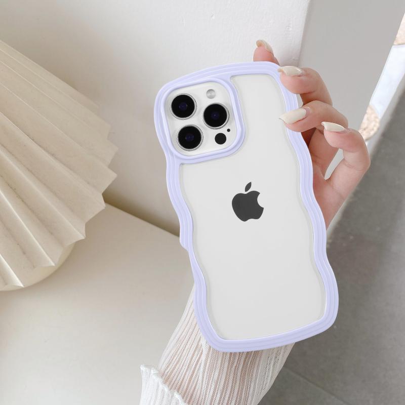 QLTYPRI iPhone 16 Pro Max ケース クリア TPUカバー おしゃれ 韓国 可愛い 透明 薄型 軽量 耐衝撃 スマホケース ワイヤレス充電対応 ストラップホール付き アイフォン16 Pro Max ケース 6.9インチ 対応 -