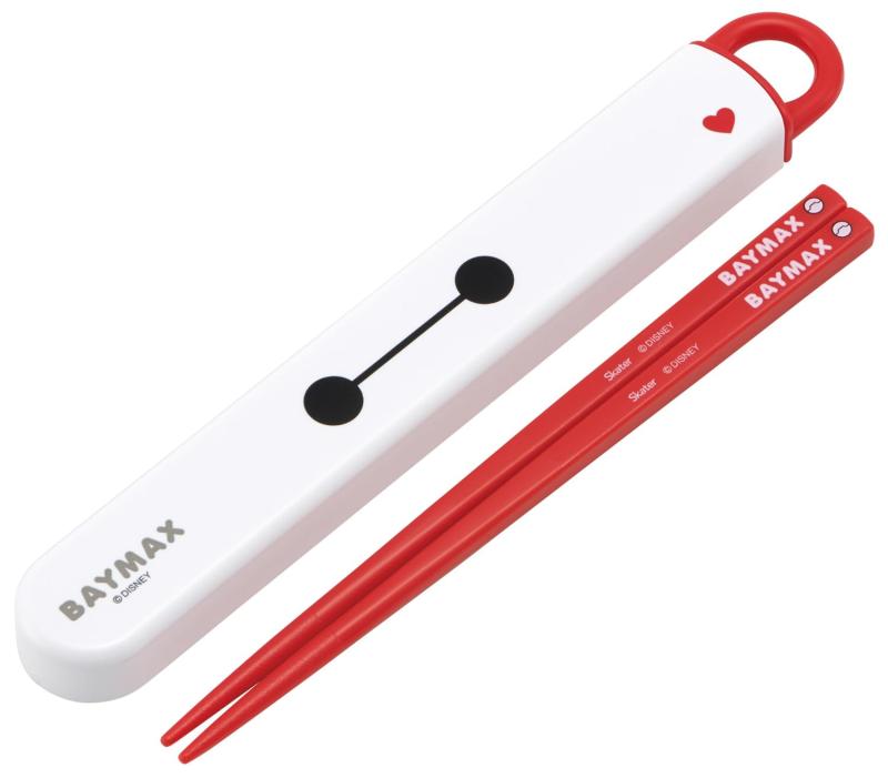 スケーター(Skater) 子供用 箸 箸箱セット 16.5cm 子供用 お弁当用 抗菌加工 男の子 女の子 開けやすいスライド式 日本製 ディズニー ベイマックス 25 ABS2AMAG(3)