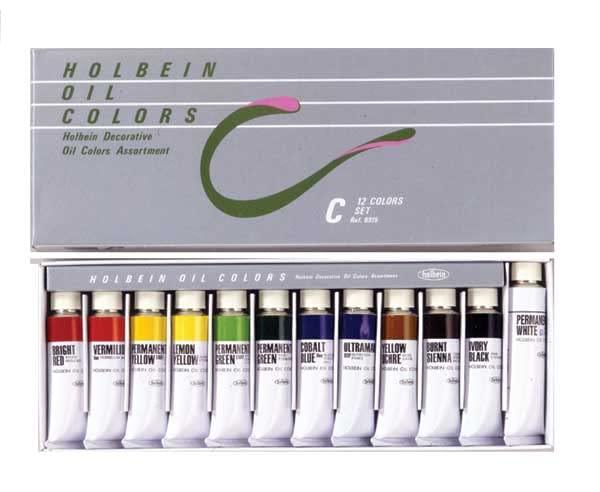 ホルベイン 習作用油絵具 B915 Cセット (15ml 11色＋20ml ホワイト) 1915梱包サイズ:3.0x25.0x10.0(Cm)原産国:日本【素材】顔料、植物油複数店舗にて販売をしておりますため、在庫データの更新が間に合わず、欠品にも関わらず、注文ができる場合がございます。その際は、キャンセルにて対応を取らせていただきます。当店はお電話のお問い合わせはお受けしておりませんので、ご了承ください。お問い合わせは、問い合わせフォームをご利用ください。