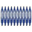 ゼブラ 油性ペン ハイマッキー 青 10本 B-MO-150-MC-BL(3)