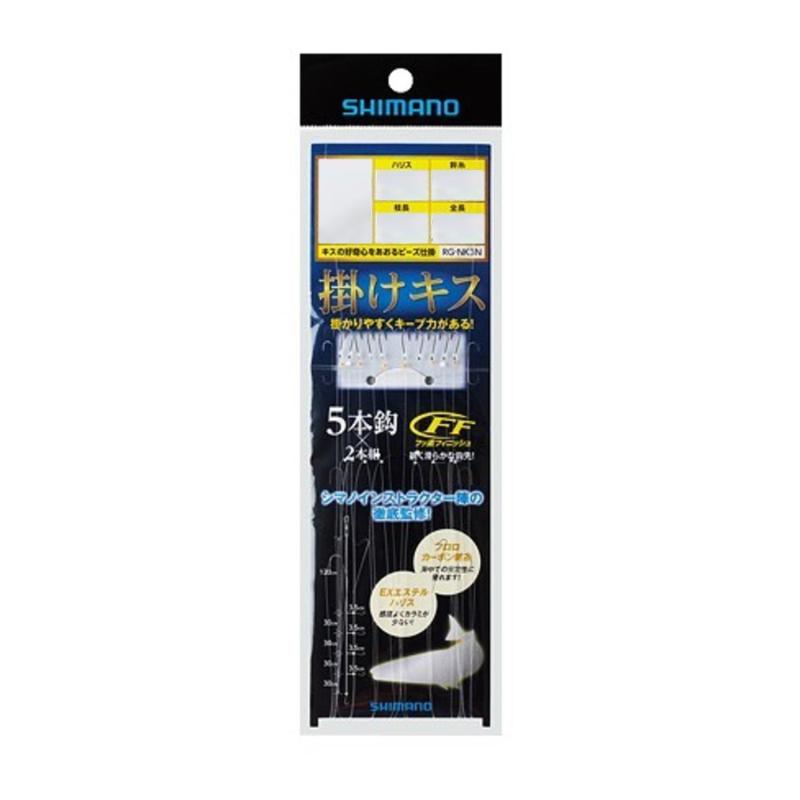 樂天商城 - シマノ(SHIMANO) 攻めキス 投げ仕掛 グロー留 5号本鈎 2セット RG-NS6N 6号