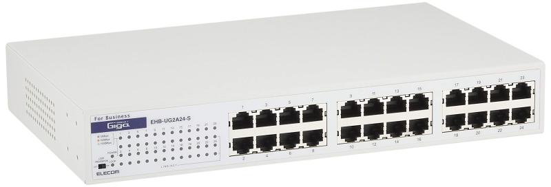Hewlett Packard - エレコム スイッチングハブ ギガビット 24ポート 耐熱50度 ループ防止機能 EHB-UG2A24-S