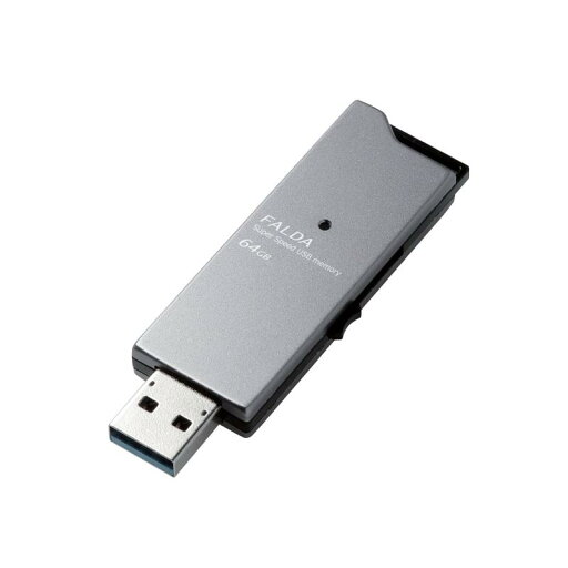 エレコム USBメモリUSB3.0対応 スライド式 高速転送 アルミ素材 64GB ブラック MF-DAU3064GBK エレコム USBメモリUSB3.0対応 スライド式 高速転送 アルミ素材 64GB ブラック MF-DAU3064GBK