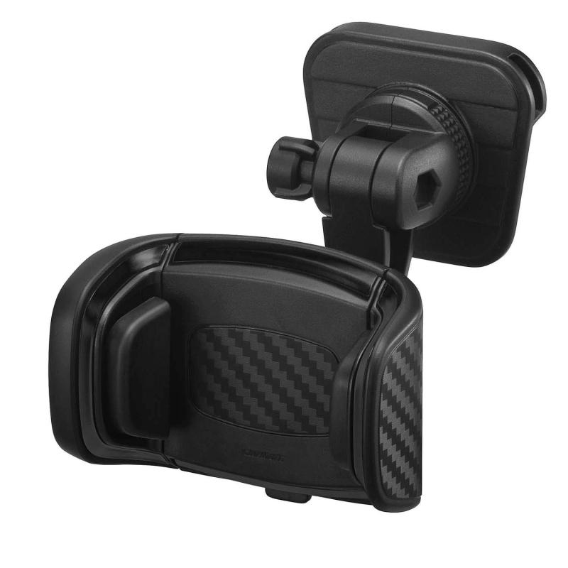 カーメイト(Carmate) 車載ホルダー スマホホルダー エアコン 取り付け カーボン調 ブラック DZ520