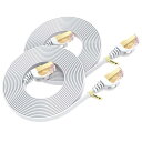 BUSOHE Cat8 LANケーブル 3-meters 2本セット フラットケーブル 40Gbps 2000MHz RJ45 コネクタ付き ギガビット 高速 ...