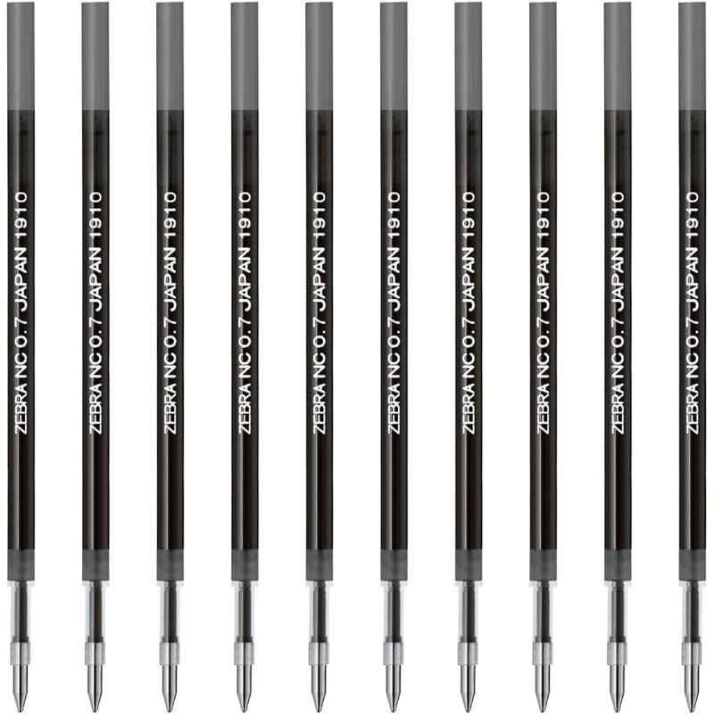ゼブラ 油性ボールペン替芯 ブレン NC-0.7芯 黒 10本 B-RNC7-BK
