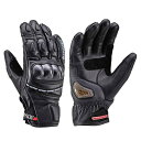 デイトナ(Daytona) バイク用 グローブ 春夏秋冬 本革(ヤギ革) カーボンプロテクター スマホ対応 オールスポーツ ショートグローブ HBG-036 ブラック Lサイズ 99225