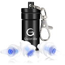 Quietide 耳栓 安眠 防音 睡眠用耳栓 小さいサイズ フィルター搭載 遮音値32dB 飛行機 仕事 勉強 繰り返し使用可能 携帯ケース付き 日本語説明書付 Q5 ブルー