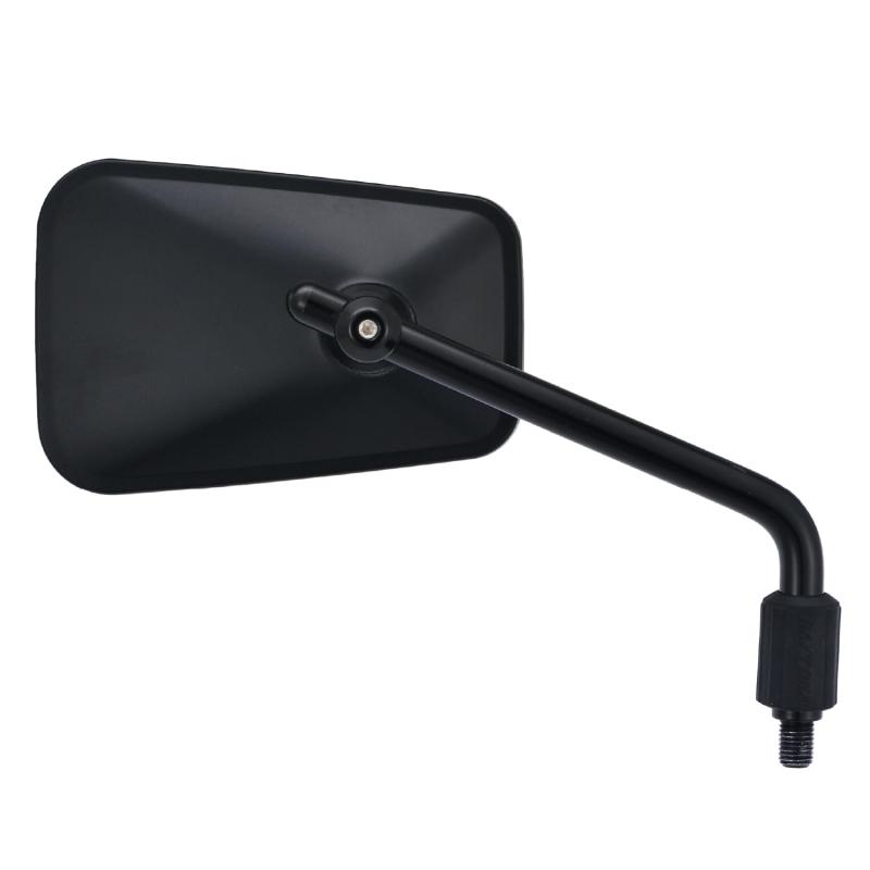 デイトナ(Daytona) バイク ミラー 10mm 正ネジ 耐振 広角 新保安基準適合 ハイビジミラー クラシック ロー ブラック 左右共通 片側1本 98918(2)