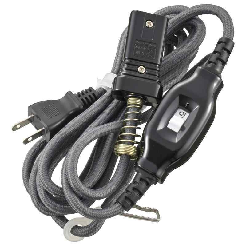オーム電機 こたつコード ストレートプラグ3m HS-KO3M-S41
