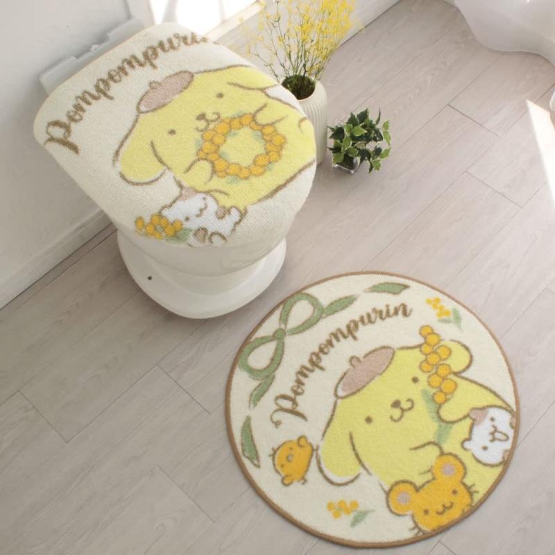 サンリオ(SANRIO) ポムポムプリン トイレ2点セット トイレタリー トイレマット 温水洗浄便座用 ウォシュレット トイレカバー キャラクターSB-620-S