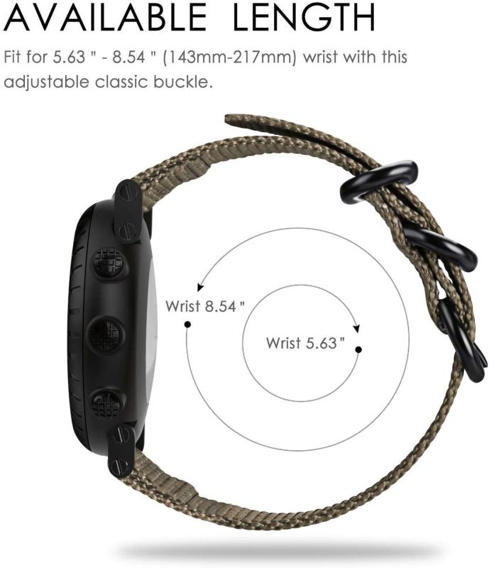 ぴっぴストア 楽天市場店のfor Suunto Core バンド ベルト スポーツバンド 交換用ストラップ ウォッチベルト ソフト ナイロン製 調節可能 通気 おしゃれ（カーキ）｜アングル2