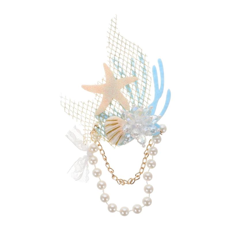 ledmomo 髪飾り ヘア 貝殻 髪飾り 人魚姫 かわいい 地中海風 ハワイアン 女の子 レディース 人魚姫 コスプレ ヘアピン 貝殻 成人式 ヘアアクセサリ...