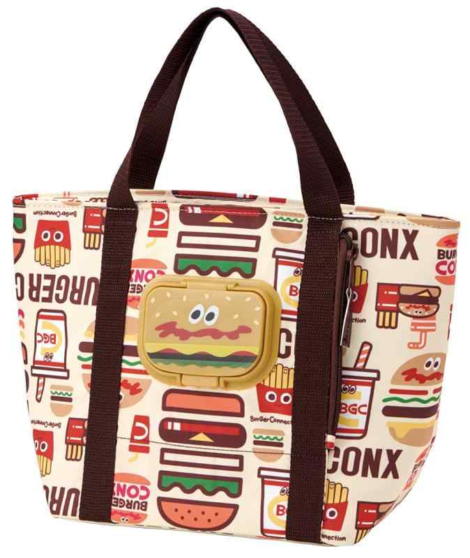 スケーター(Skater) 保冷バッグ ウエットティッシュポケット付き バーガーコンクス ミックス KCLBP1-A
