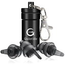 Quietide 耳栓 安眠 防音 睡眠用耳栓 小さいサイズ フィルター搭載 遮音値32dB 飛行機 仕事 勉強 繰り返し使用可能 携帯ケース付き 日本語説明書付 Q5 ブラック