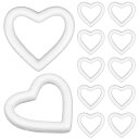 ledmomo 10Pcs 発泡スチロール クリスマス用リース ハート型ポリスチレン発泡スチロールフォーム リング 大 リース クリスマス diy 結婚式装飾 手芸パーツ 13.5Cm