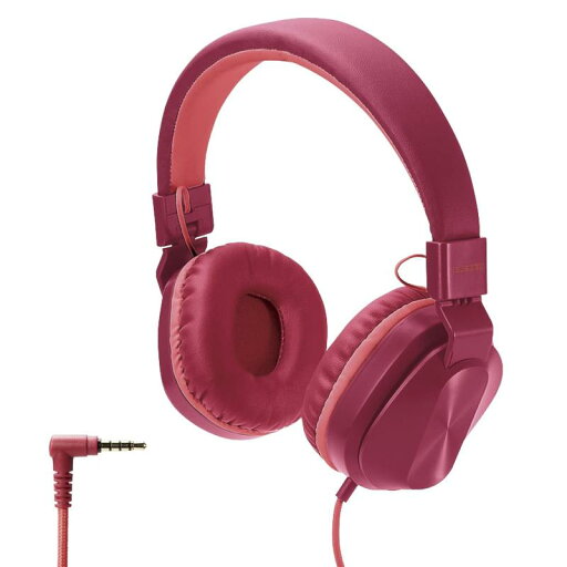 エレコム ヘッドセット こども専用 折りたたみ式 【 3.5mm接続 4極 】 ワインレッド×コーラルレッド HS-KD02TWR エレコム ヘッドセット こども専用 折りたたみ式 【 3.5mm接続 4極 】 ワインレッド×コーラルレッド HS-KD02TWR