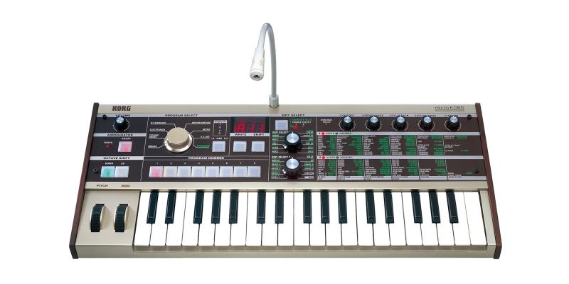 KORG アナログ モデリング シンセサイザー ボコーダー microKORG マイクロコルグ コンパクト 電池駆動可 37鍵 アダプター マイク付属
