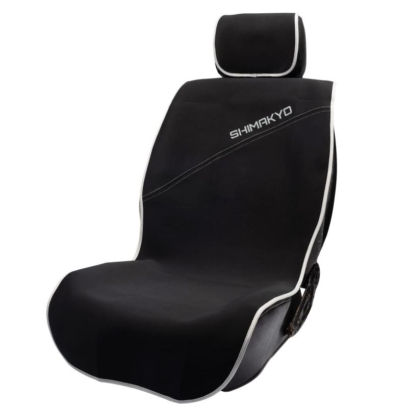 SHIMAKYO シートカバー 車用 防水 撥水仕様 抗菌防臭 汚れ防止 ウェットスーツ素材 フロント席 1枚 軽/..
