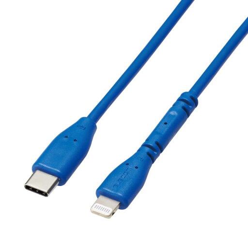 エレコム USB Type-C to Lightningケーブル USB Power Delivery対応 イージーグリップ 1.0m ブルー MPA-CLPSE10BU エレコム USB Type-C to Lightningケーブル USB Power Delivery対応 イージーグリップ 1.0m ブルー MPA-CLPSE10BU
