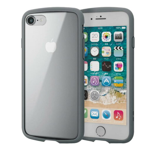 エレコム iPhone SE (第2世代/第3世代) / 8 / 7 用 ケース 耐衝撃 背面クリア TOUGH SLIM LITE グレー PM-A22STSLFCGY エレコム iPhone SE (第2世代/第3世代) / 8 / 7 用 ケース 耐衝撃 背面クリア TOUGH SLIM LITE グレー PM-A22STSLFCGY