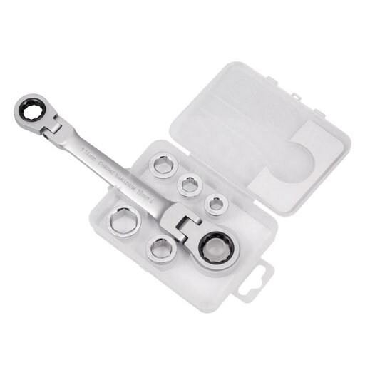 LEONTOOL 6PCSソケットラチェットレンチセット8.5インチクイックリリースラチェットセットメトリックラチェットコンビネーションレンチセットダブルボックスユニバーサルスプラインラチェ LEONTOOL 6PCSソケットラチェットレンチセット8.5インチクイックリリースラチェットセットメトリックラチェットコンビネーションレンチセットダブルボックスユニバーサルスプラインラチェ