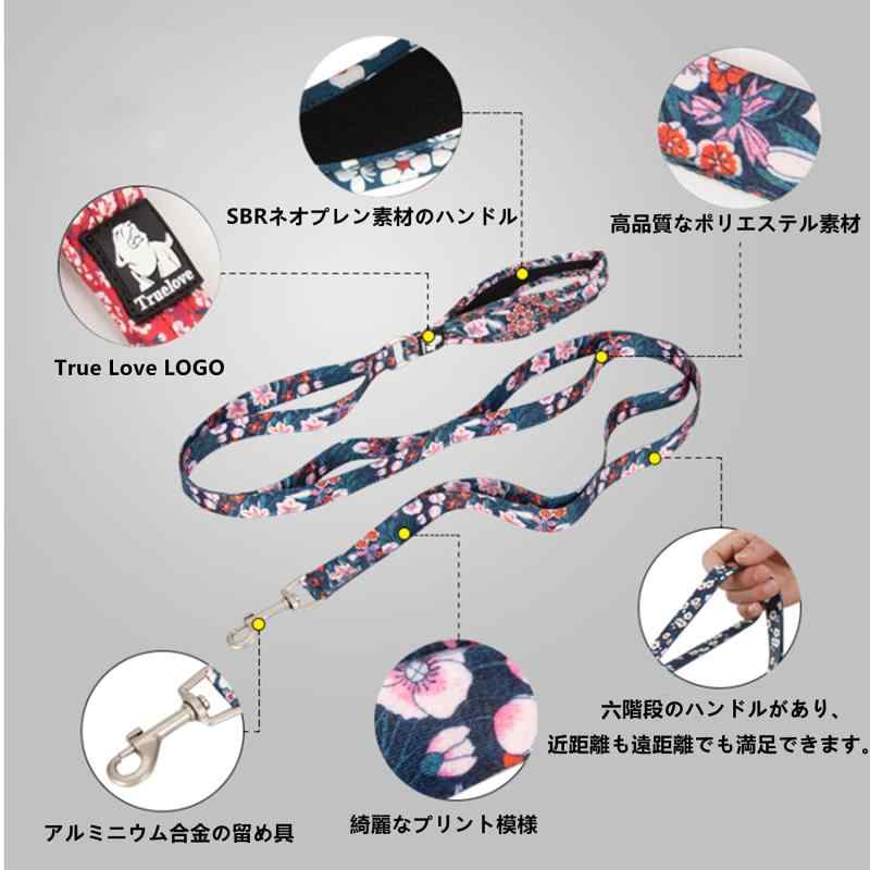 cocomall 六箇所持ちハンドル犬用リード 小型、中型、大型犬用 訓練用 ロングリード ペット用品 ナイロン製 通気性 調節可能 メッシュペット(blue&red,S) pippi-store-10657806 ぴっぴストア 楽天市場店 サンプル画像3