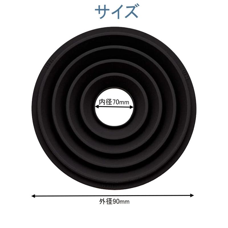 レンズフード 夜景撮影 レンズ ガラス越し撮影 窓ガラスの映り込み防止 反射防止 簡単装着 シリコンレンズ 一眼レフカメラ用 動画撮影 柔軟性 水洗い (外径70-90mm)